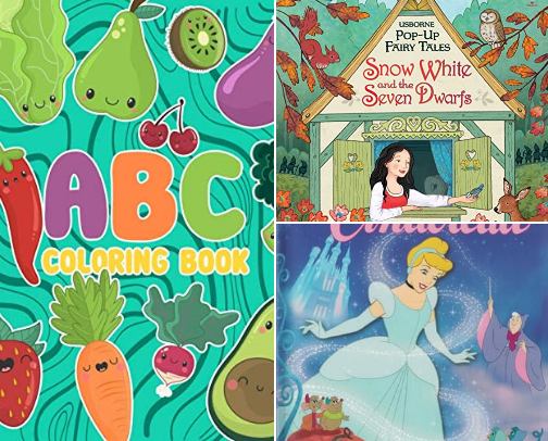 Kids book and Coloring book for Children🙍🙍‍♀️📗 cover photo collage