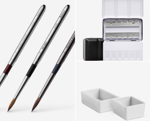 Plein air painting cover photo collage