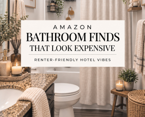 Amazon Bathroom Finds That Look Expensive cover photo collage