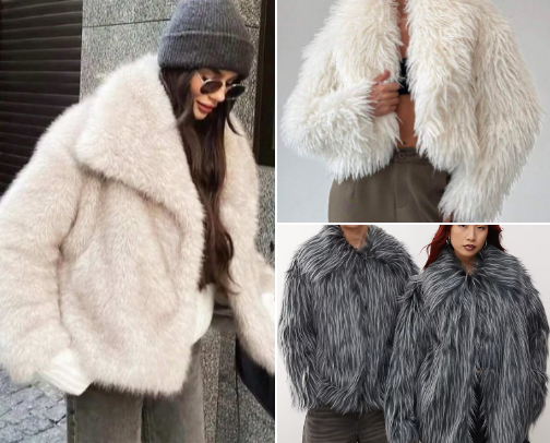 Faux fur cover photo collage