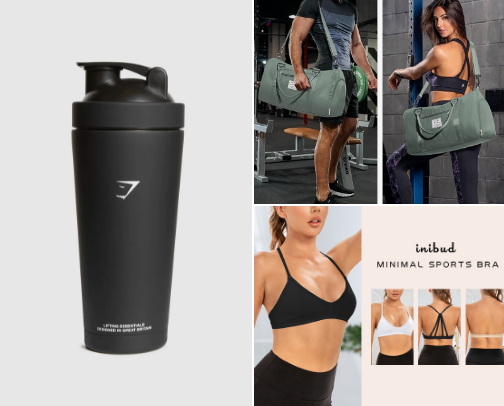 Gym rat essentials💪🏼🏋🏼‍♀️ cover photo collage