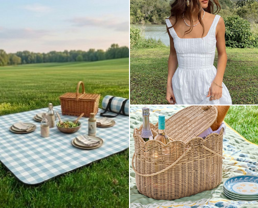 Spring Picnic Aesthetic 🌷 cover photo collage