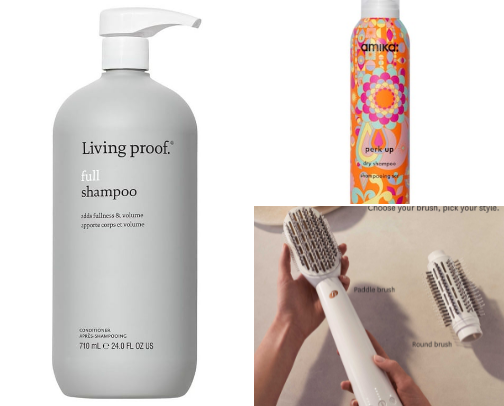 hair products that don’t weigh fine hair down 👱🏻‍♀️ cover photo collage
