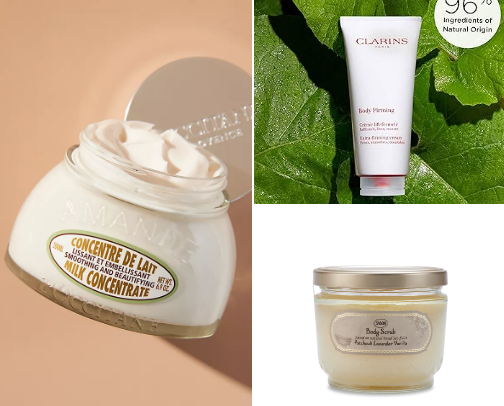 My favorite products for body cover photo collage