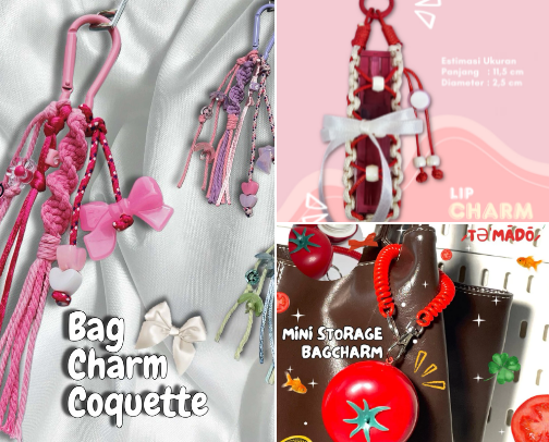 Bag charms cover photo collage