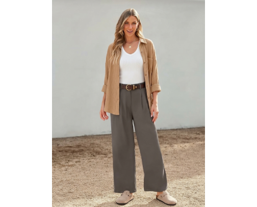 Khaki Coded Outfit | Utility Shirt & Pleated Trousers cover photo collage