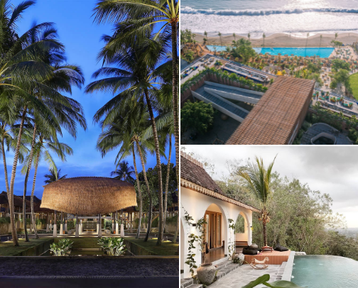 "9 Most Aesthetic Boutique Hotels in Bali for Workation" cover photo collage