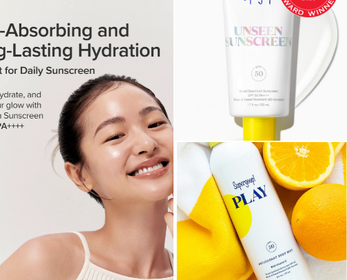 Trusted sunscreen recommendations cover photo collage