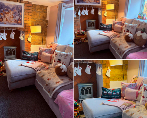 Christmas lounge decor cover photo collage