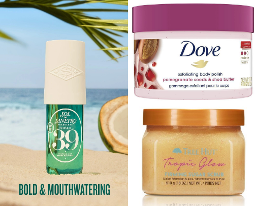 Tropical girly essentials cover photo collage