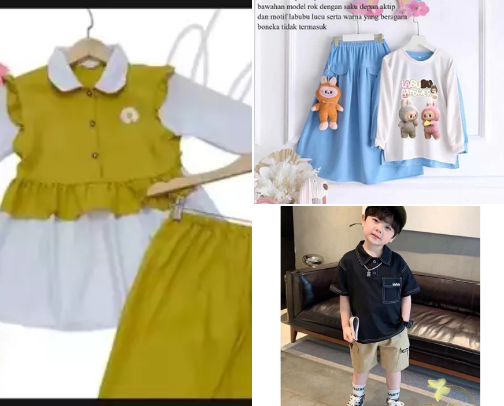 Baju anak masa kini murah dan lengkap cover photo collage