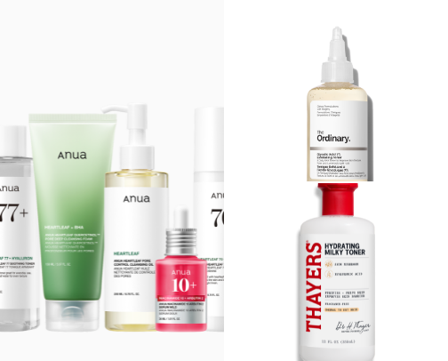 Glass skin products cover photo collage