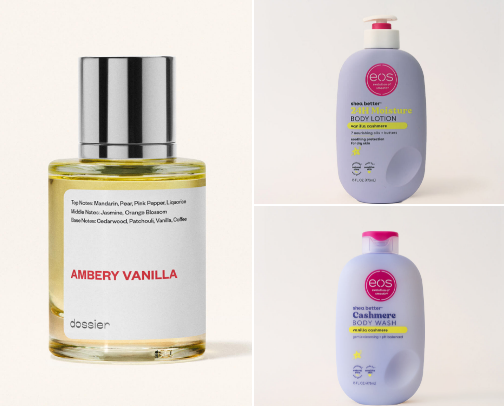 Vanilla body fragrance cover photo collage