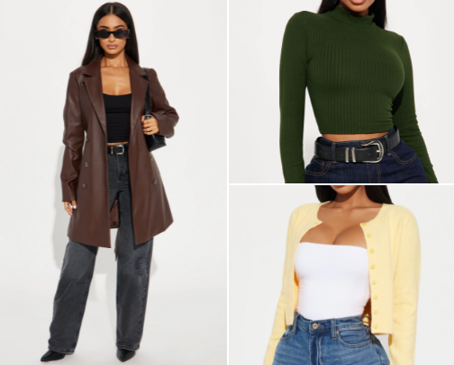 Fashion Nova Fall Favs cover photo collage