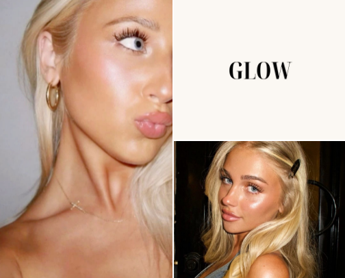 the BEST glowy makeup routine cover photo collage