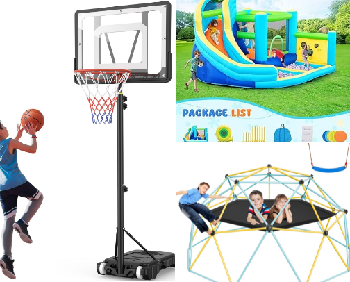 Get them to play OUTSIDE - Kid’s Backyard Amazon deals! cover photo collage