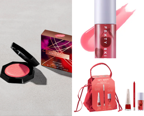 Fenty Beauty cherry collection 🍒 cover photo collage