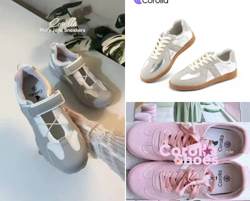 Corolla. Shoes cover photo collage
