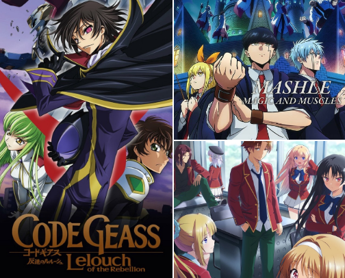 TOP Anime with calm cool MC cover photo collage