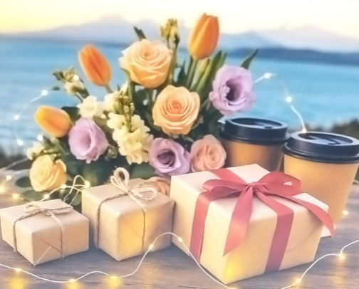 Gifts and holidays cover photo collage