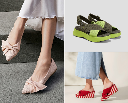 Step in Style: Everyday Flats, Wedges & Sporty Sandals. cover photo collage