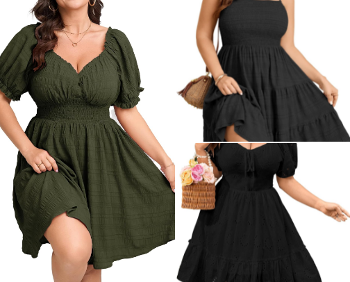 PLUS SIZE SUMMER DRESSES cover photo collage