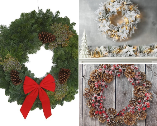 Festive Wreaths & Holiday Touches That’ll Make Your Home Sparkle cover photo collage