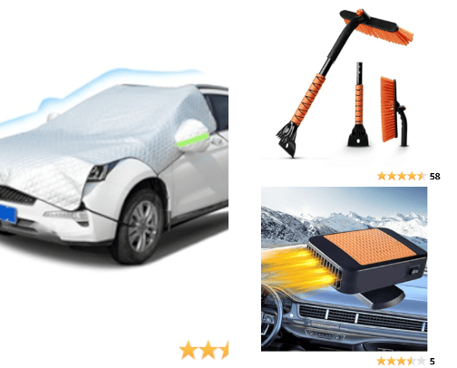 Winter Automobile Accessoris cover photo collage