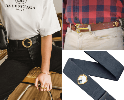 Choose belts to match your style! cover photo collage