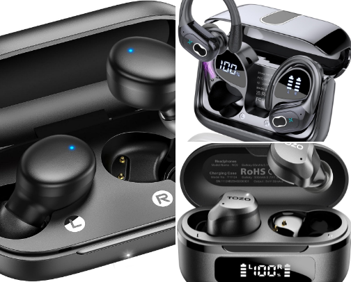 Best Earbuds on Amazon Under $50: Wireless Earbuds for Working Out and Phone Calls cover photo collage