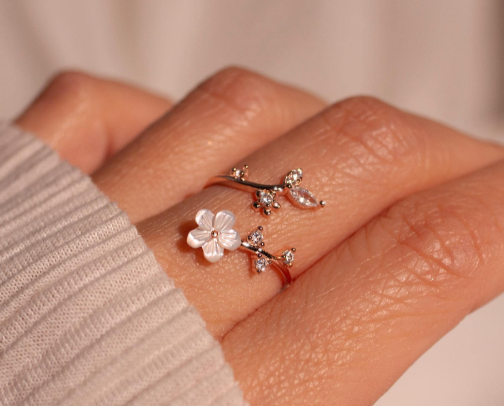 Romantic & Unique Floral Rings for Women cover photo collage