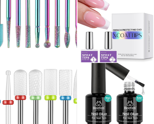 DIY gel nail polish kit cover photo collage