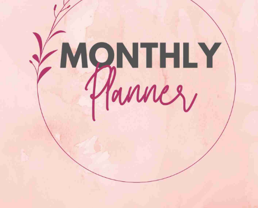 Monthly Planner cover photo collage