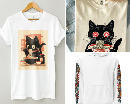 Japanese-Inspired Graphic Tees & Hoodies cover photo collage