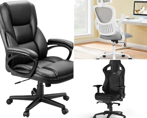 Comfortable Chairs that are great for your back and legs. cover photo collage