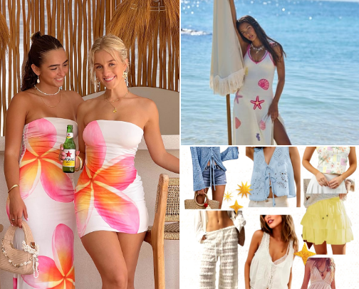 Belle of the beach(wear) cover photo collage