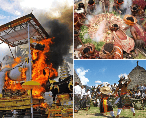 Unique Traditions and Rituals: Exploring the Meaning Behind Indonesian Traditional Ceremonies cover photo collage