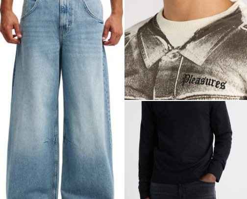 Men's Y2k Super Baggy Jean outfit edit cover photo collage