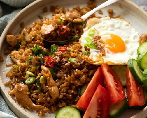 Easy Indonesian Fried Rice (Nasi Goreng) cover photo collage