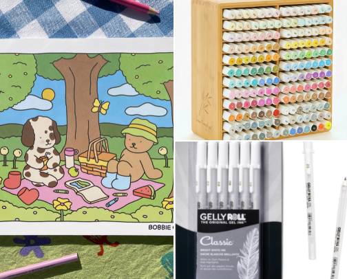 Everything you need to make coloring your next hobby! cover photo collage