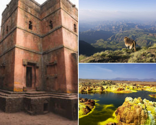 Best places to visit in Ethiopia cover photo collage