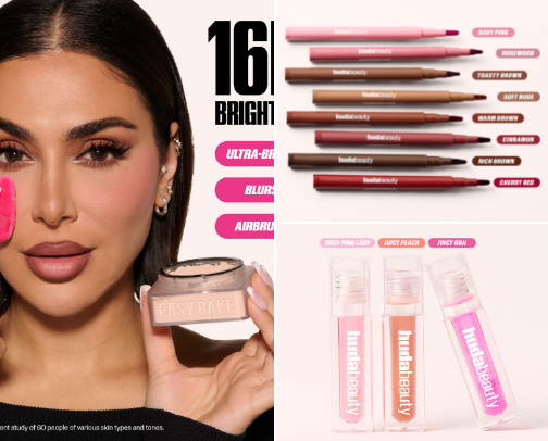 Huda Beauty Favs cover photo collage