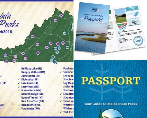 State Park Passport & Pin Programs cover photo collage