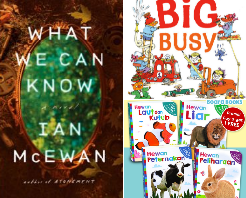 Recommendations for stationery, coloring, and books cover photo collage