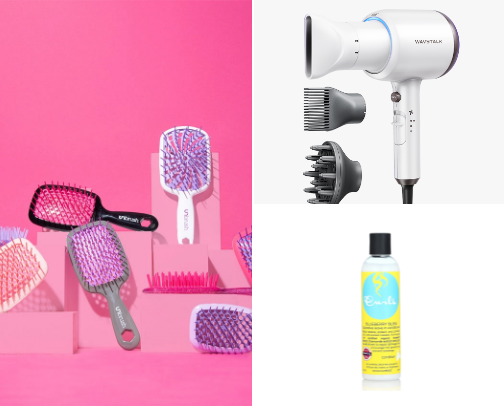 Curly hair MUST haves 🤭 cover photo collage