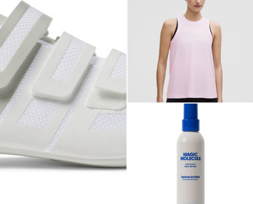 🤍 bag essentials for cycling class cover photo collage