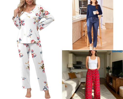 Top 10 Women's Pajama Sets cover photo collage