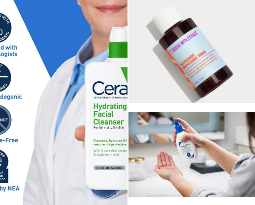 My Night Routine for Clear, Glowy Skin (Simple & Actually Works) cover photo collage