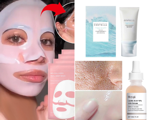 Skincare honeycomb cover photo collage