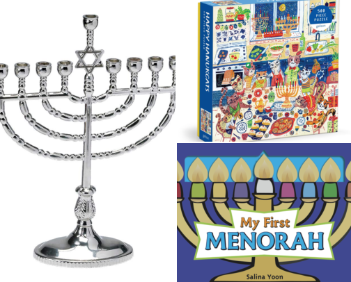 Hanukkah Gifts by Recipient: Kids, Teens, Cooks and Grandparents cover photo collage